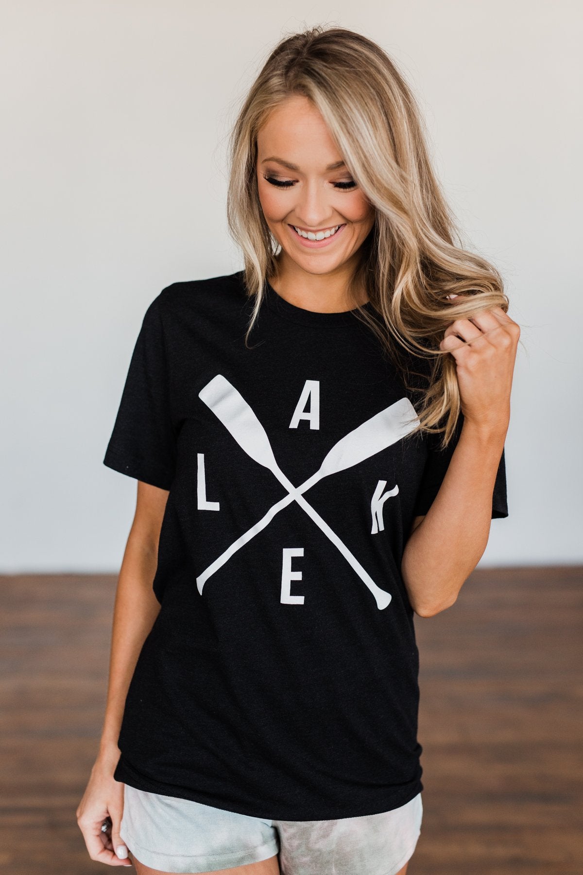 "Lake" Graphic Tee- Black