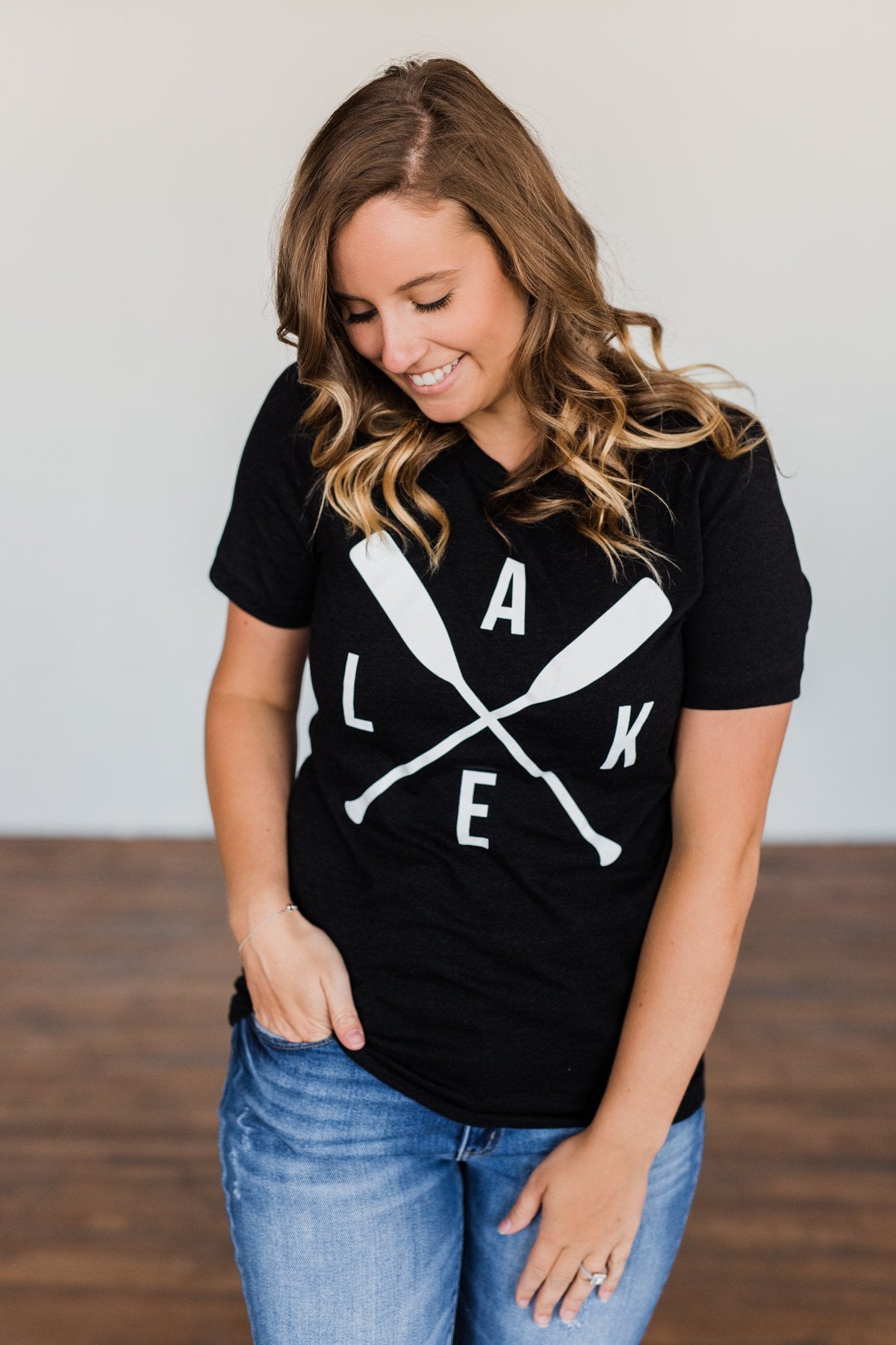 "Lake" Graphic Tee- Black
