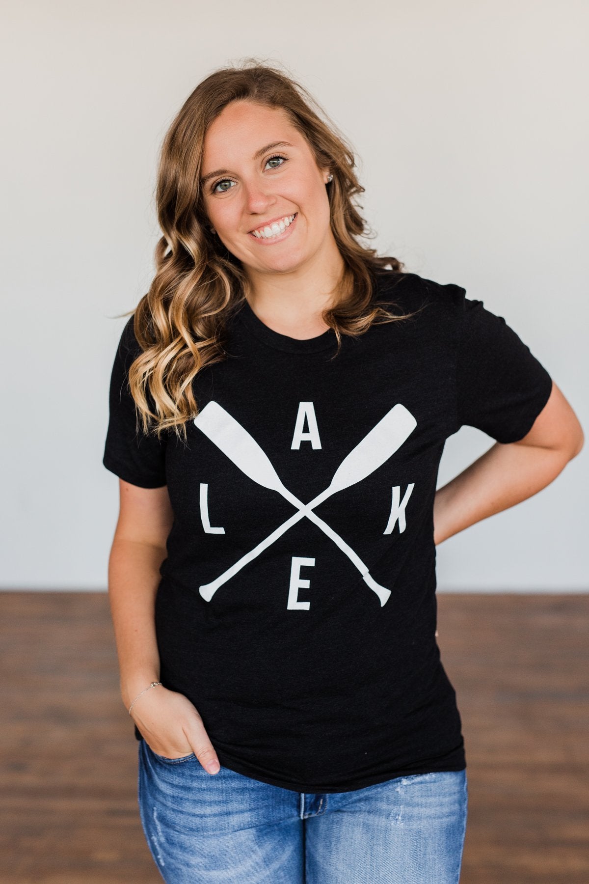 "Lake" Graphic Tee- Black