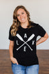 "Lake" Graphic Tee- Black