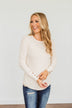 Better Than Ever Long Sleeve Knit Top- Cream
