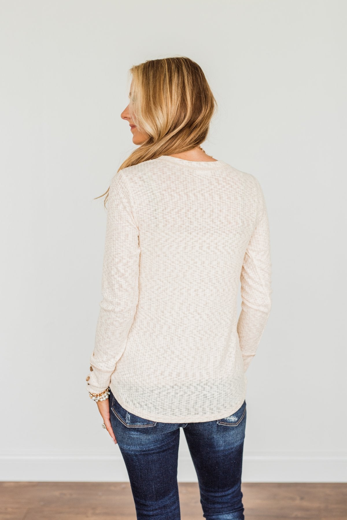 Better Than Ever Long Sleeve Knit Top- Cream