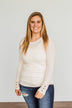 Better Than Ever Long Sleeve Knit Top- Cream