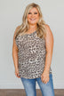 Never Ordinary Leopard Print Tank Top- Light Taupe