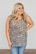 Never Ordinary Leopard Print Tank Top- Light Taupe