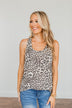 Never Ordinary Leopard Print Tank Top- Light Taupe