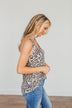 Never Ordinary Leopard Print Tank Top- Light Taupe
