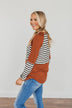 Autumn On My Mind Striped Top- Rust