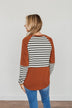 Autumn On My Mind Striped Top- Rust