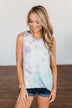 Brighten My Summer Tie Dye Tank Top- Purple, Mint, Ivory