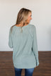 There You Go Again Thermal Notch Top- Dusty Sage