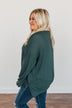 Fleeting Glances Knit Long Sleeve Top- Dark Teal