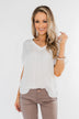 Basic Beauty V-Neck Short Sleeve Top- Ivory