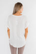 Basic Beauty V-Neck Short Sleeve Top- Ivory