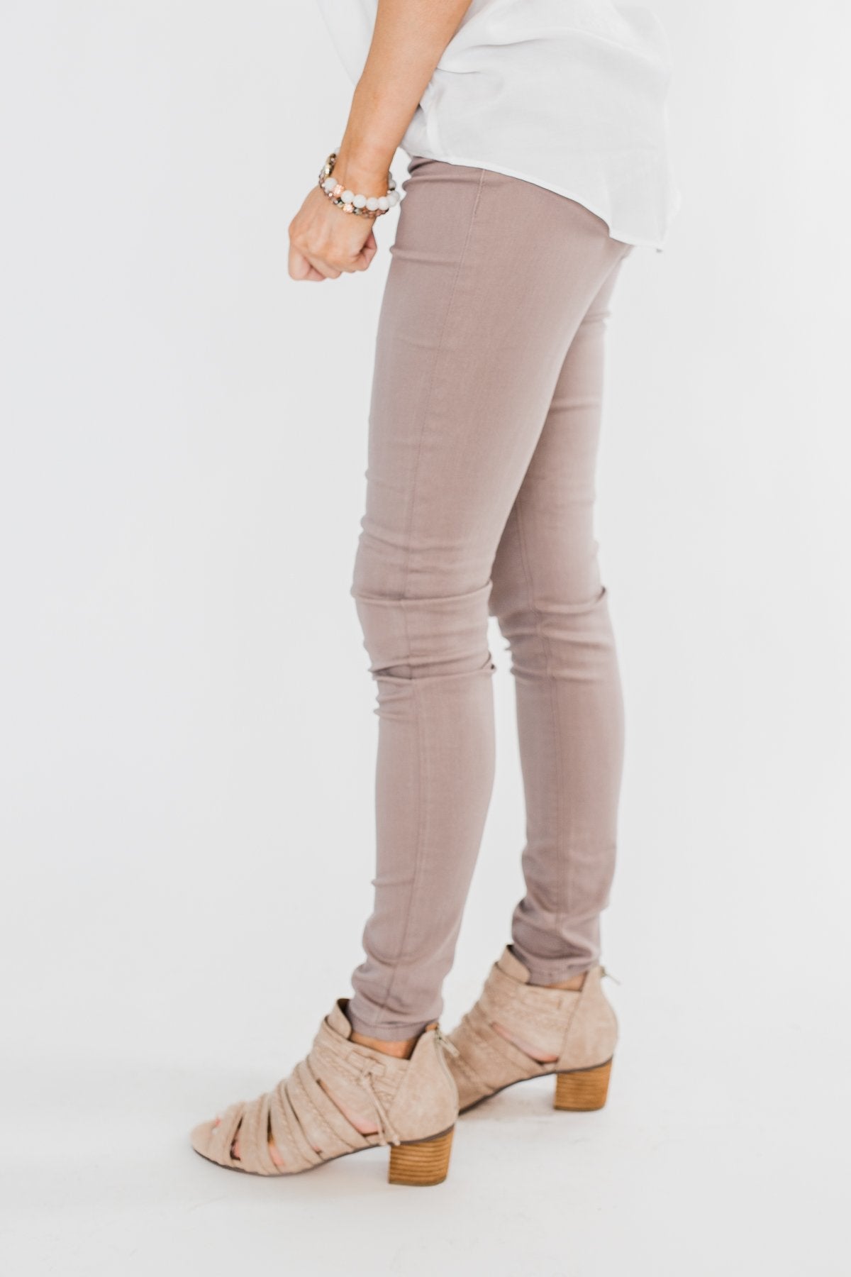 Celebrity Pink Skinny Jeans- Taupe
