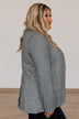 Live Your Potential Open Front Blazer- Grey