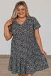 Midnight Memories Floral Tiered Dress- Black