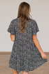 Midnight Memories Floral Tiered Dress- Black