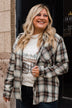 From Now On Plaid Button Top- Sage