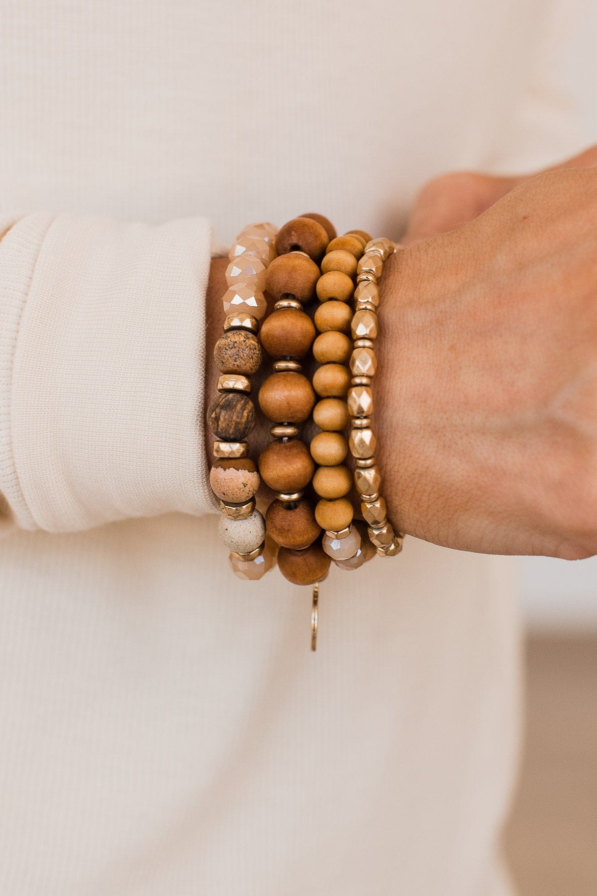 My New Obsession 4 Layer Bracelet- Brown & Gold