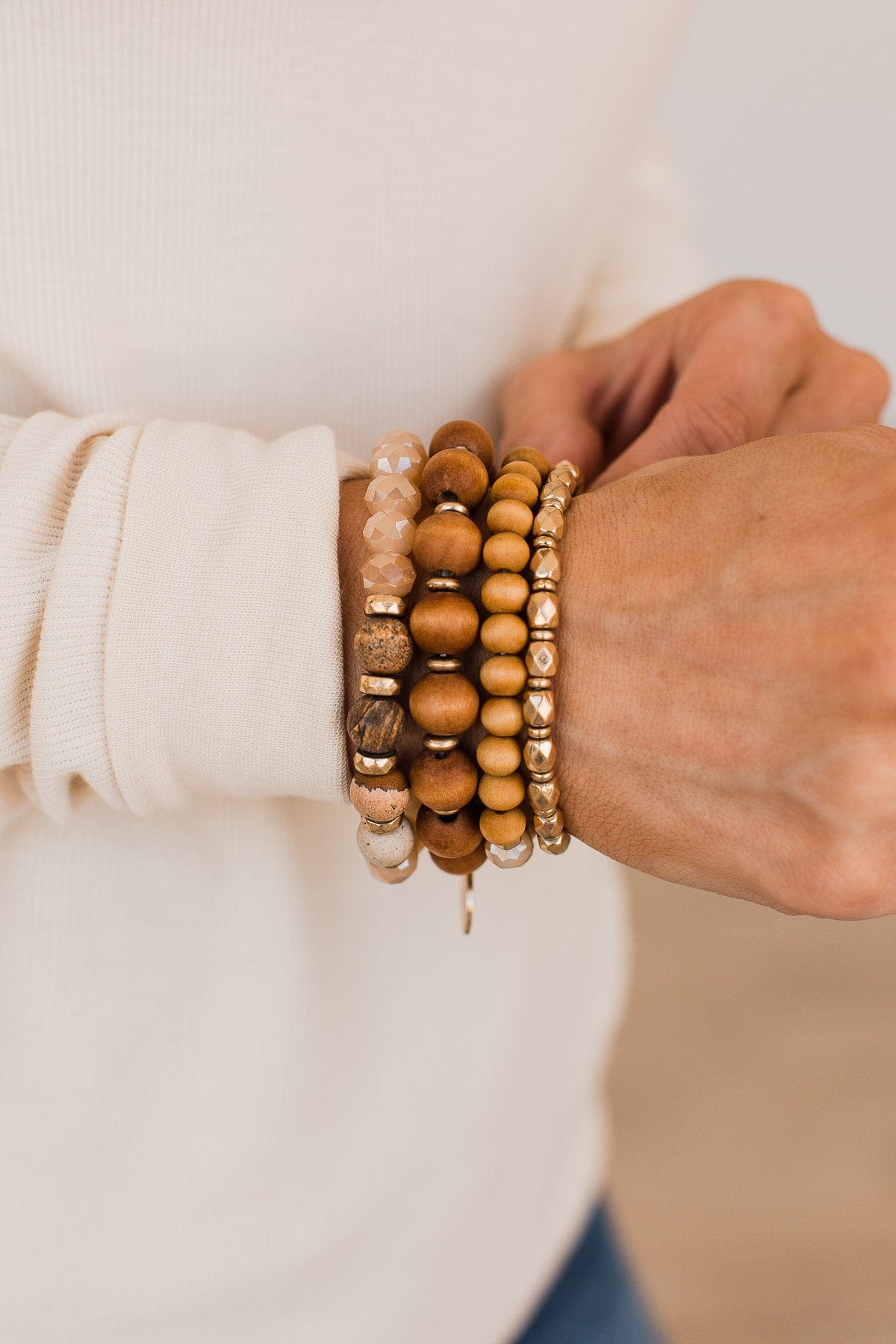 My New Obsession 4 Layer Bracelet- Brown & Gold