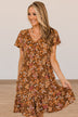 That Forever Feeling Floral Dress- Brown