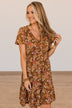 That Forever Feeling Floral Dress- Brown