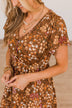 That Forever Feeling Floral Dress- Brown