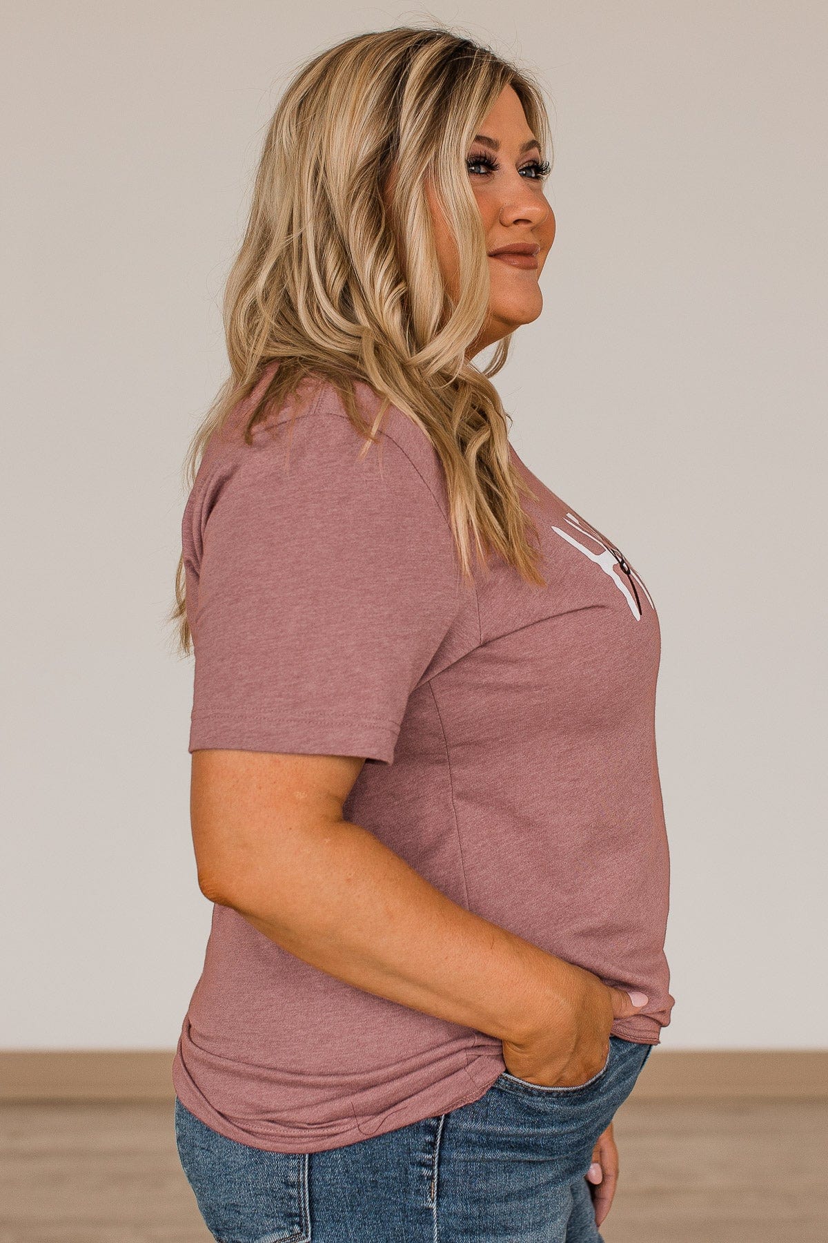 "Hello Pumpkin" Graphic Tee- Mauve