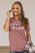 "Hello Pumpkin" Graphic Tee- Mauve