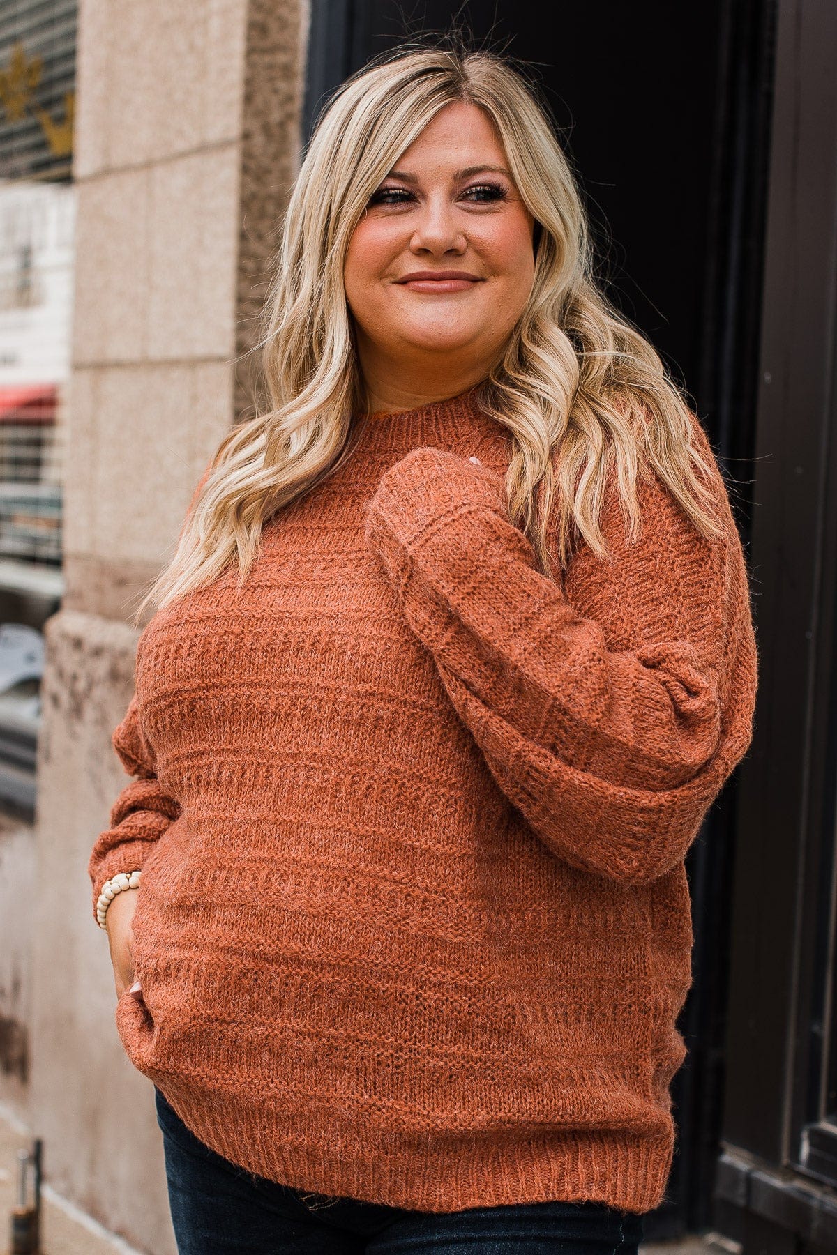 See The Good Knit Sweater Burnt Orange The Pulse Boutique