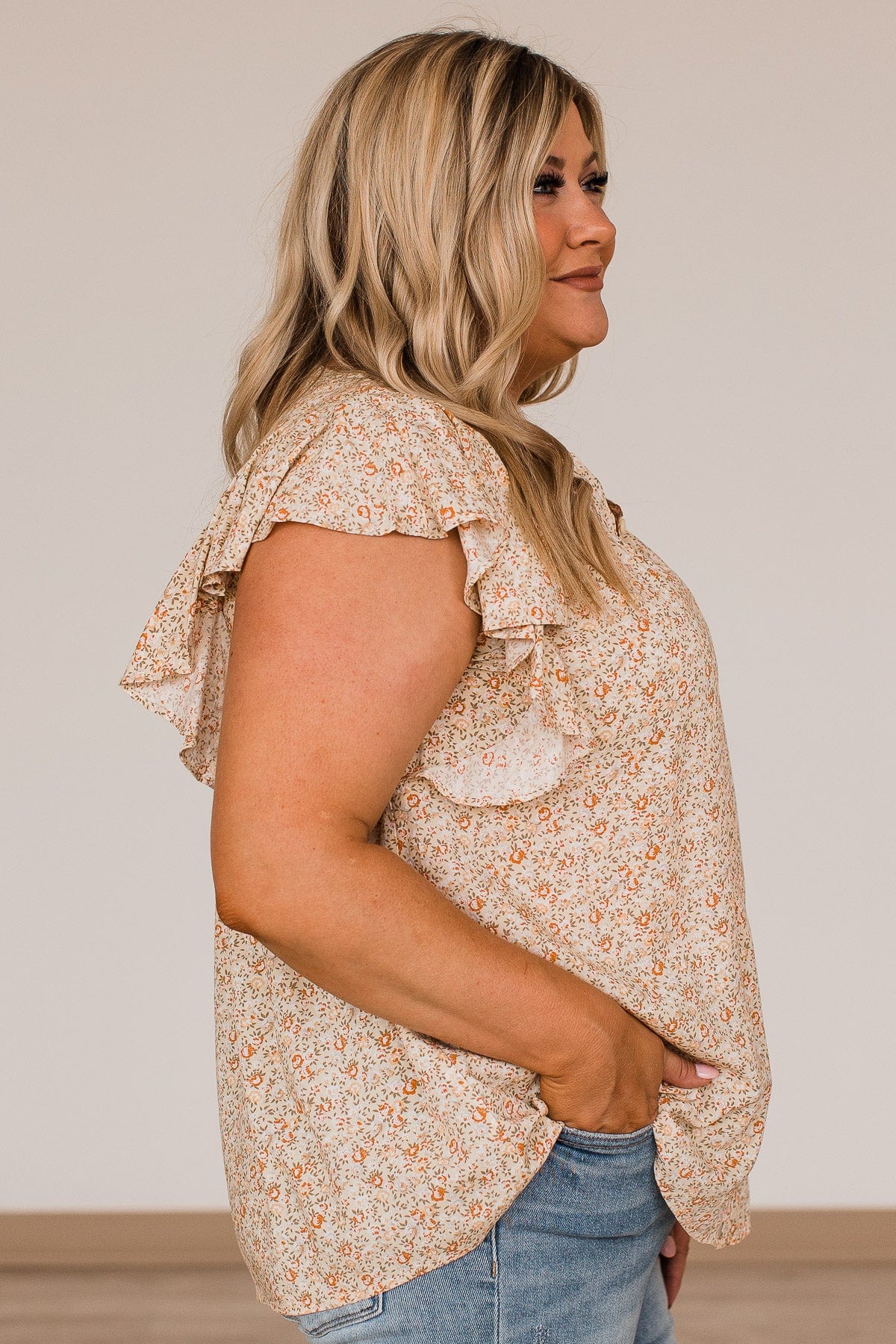 Sending All My Love Floral Blouse- Cream