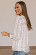 Keep Your Head Up Printed Blouse- Ivory