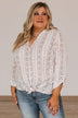 Keep Your Head Up Printed Blouse- Ivory