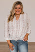 Keep Your Head Up Printed Blouse- Ivory