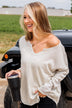 Bold & Fearless Long Sleeve Top- Heather Grey