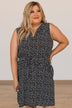 Always Impeccable Floral Sleeveless Dress- Black