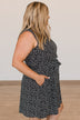 Always Impeccable Floral Sleeveless Dress- Black
