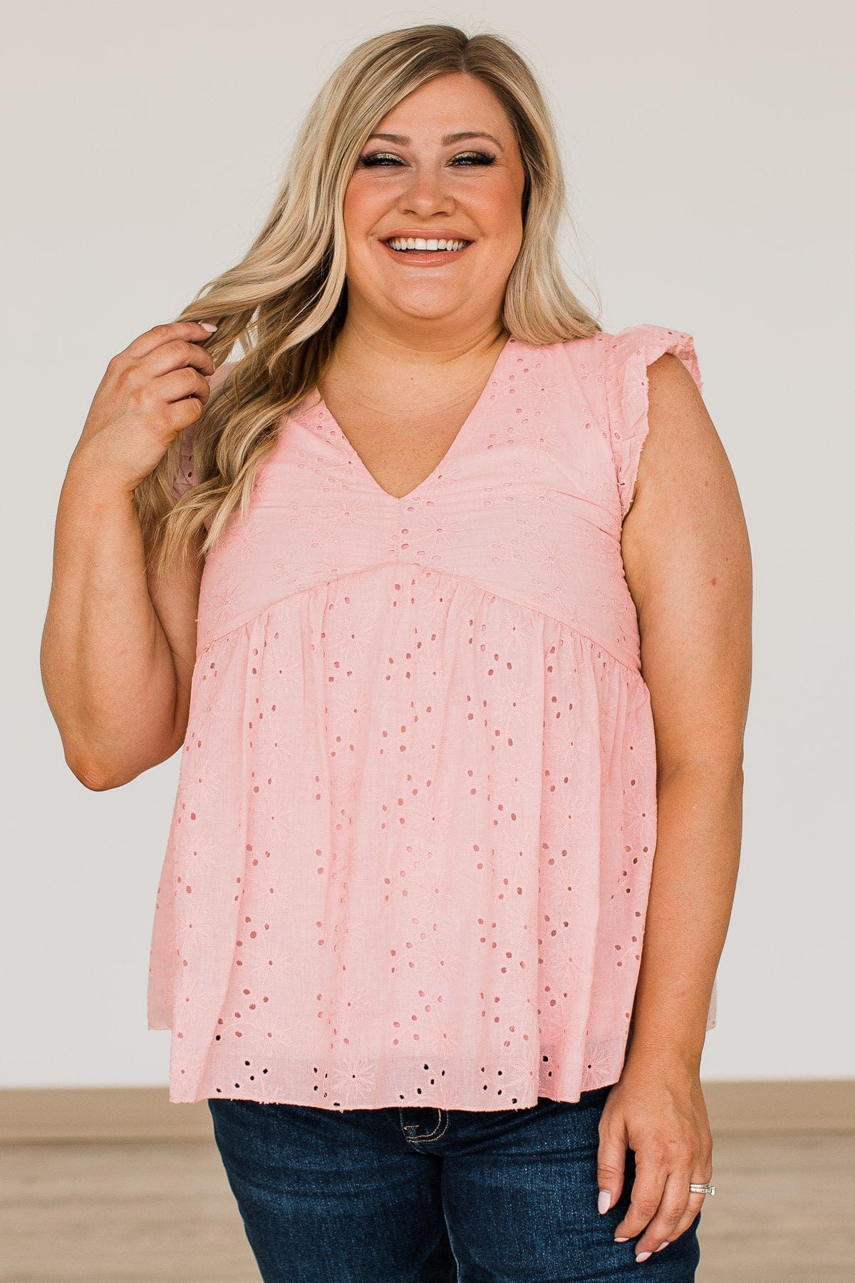 Why Not Now Babydoll Blouse - Light Pink