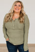 Keep Moving Forward Knit Top- Olive