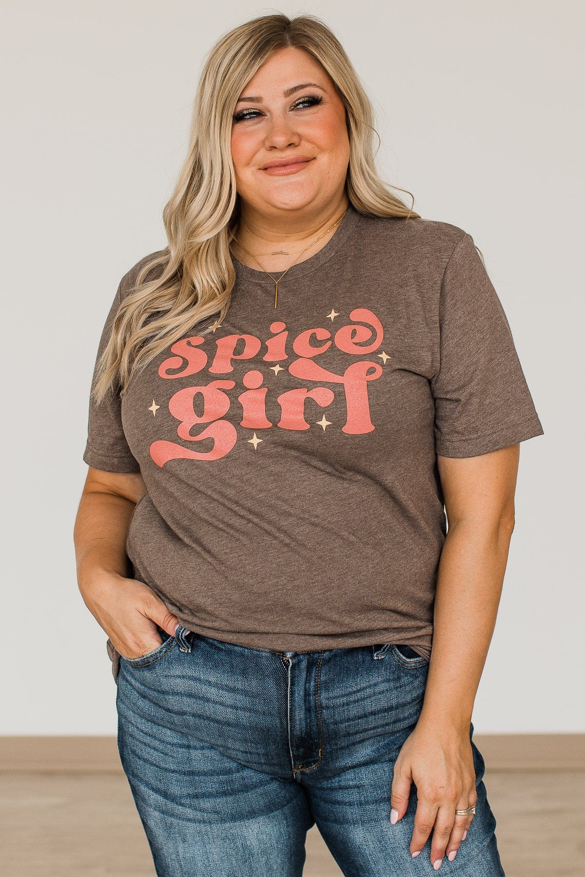 "Spice Girl" Graphic Tee- Mocha
