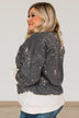"Wild + Free" Crew Neck Pullover- Charcoal