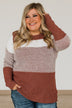 Enjoying Life Knit Sweater- Ivory & Rust