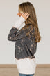 "Wild + Free" Crew Neck Pullover- Charcoal