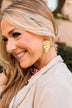 Spicing Things Up Leaf Dangle Earrings- Gold