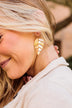 Spicing Things Up Leaf Dangle Earrings- Gold