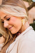 Spicing Things Up Leaf Dangle Earrings- Gold