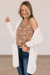 Feeling Chilly Knitted Cardigan- Ivory