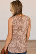 Yours Truly Leopard Print Tank Top- Light Mocha