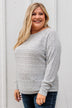 Strive To Stand Out Knit Top- Light Grey